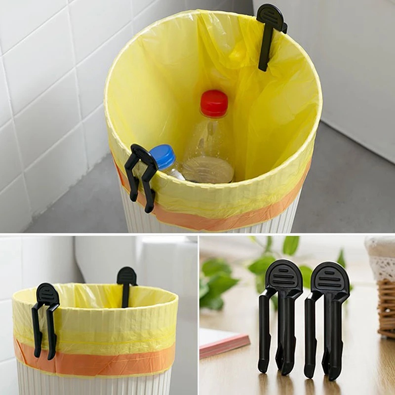 2pcs Klip Holder Kantong Sampah Bahan Plastik Anti Slip