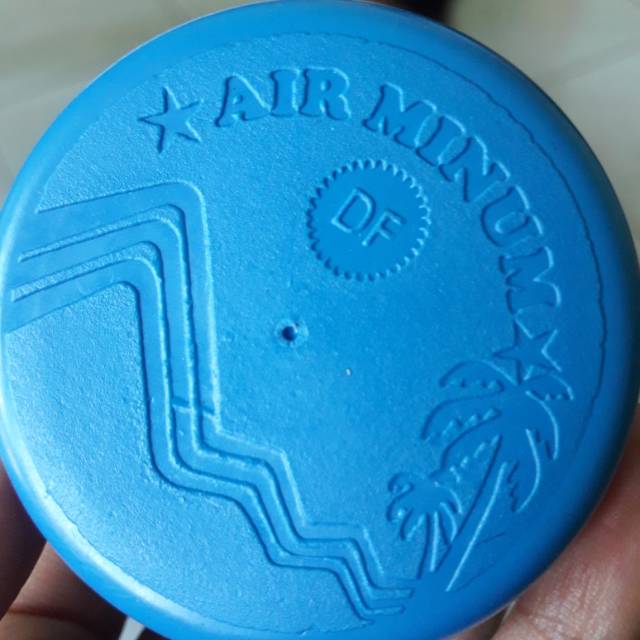 TUtup galon depot isi ulang air galon logo "air minum DF "