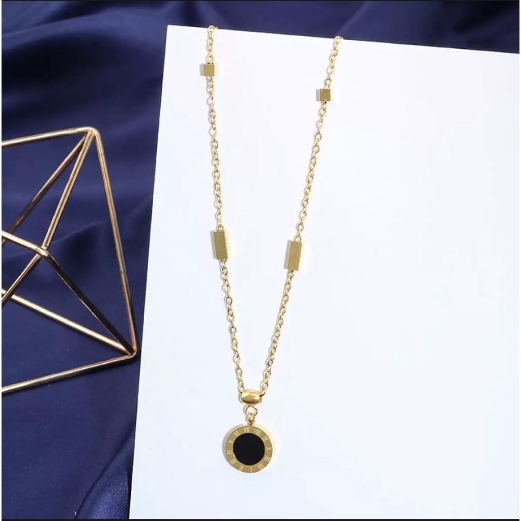 Kalung Titanium Anti Karat Wanita Ori/Kalung Titanium Gold/Kalung Titanium Asli  Anti Luntur/Kalung Titanium Terbaru Korean Style Import High Quality 2022