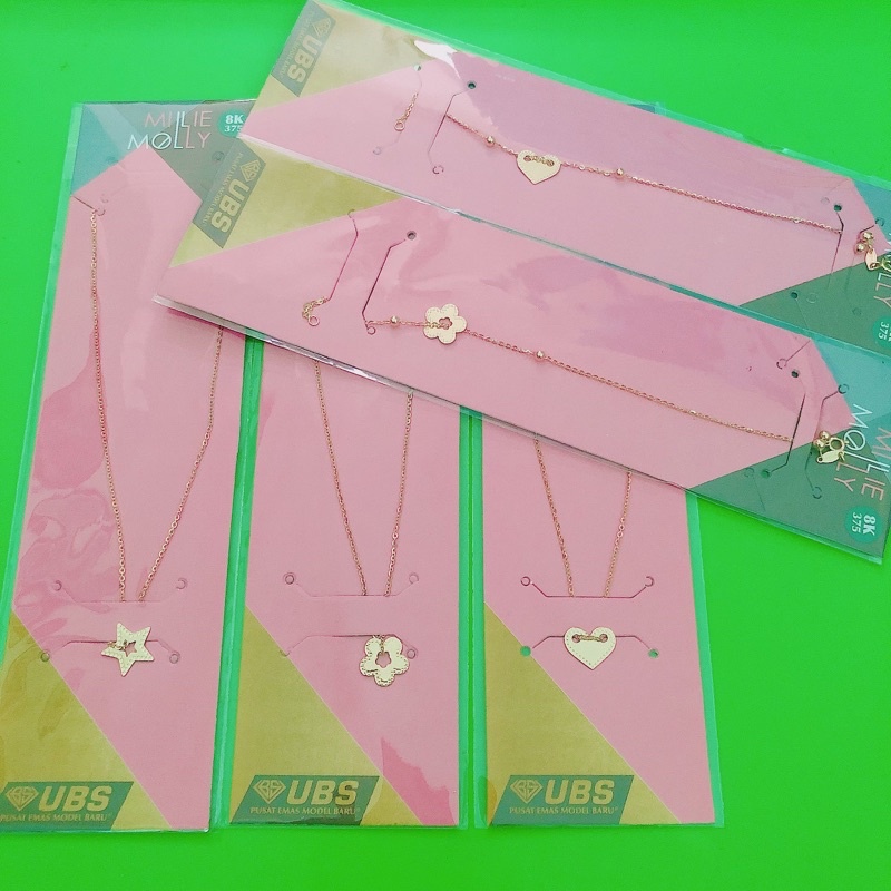 Kalung dan Gelang Serut Bunga, Bintang, Love UBS