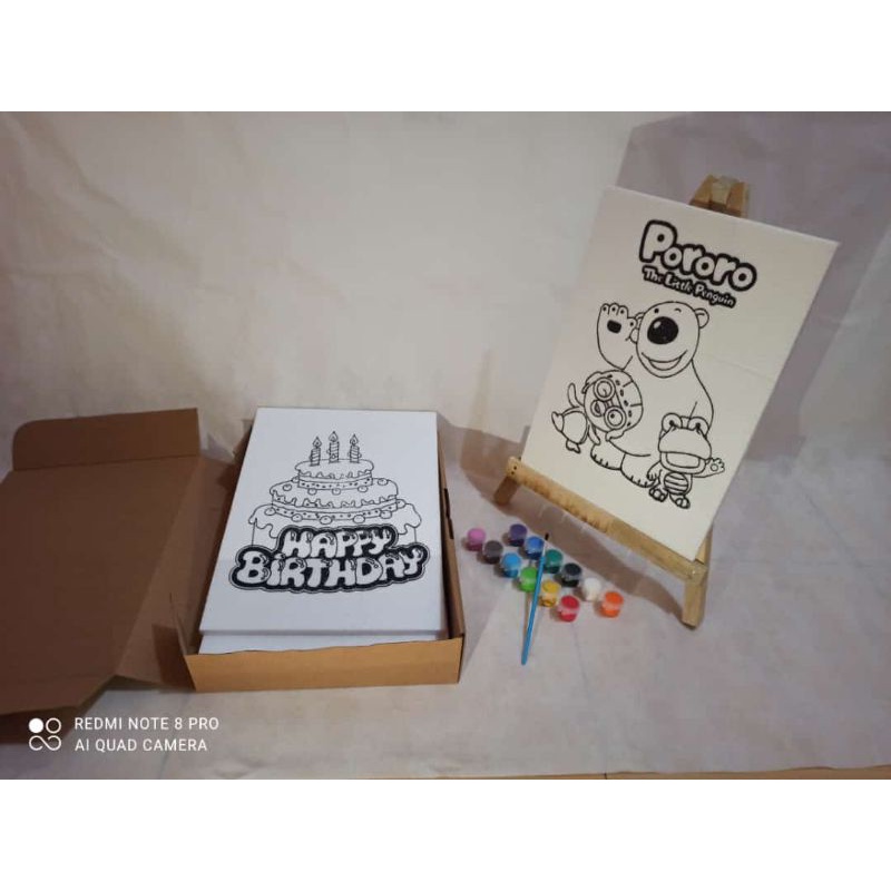 

sterofoam lukis paket lengkap mewarnai 6 gambar + stand lukis RB9