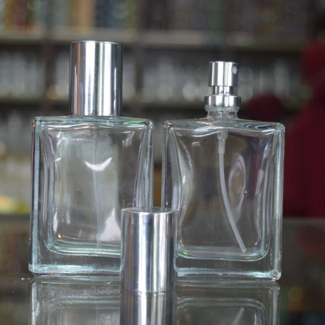 Botol press parfum semprot / spray kaca 50ml (BKKB5