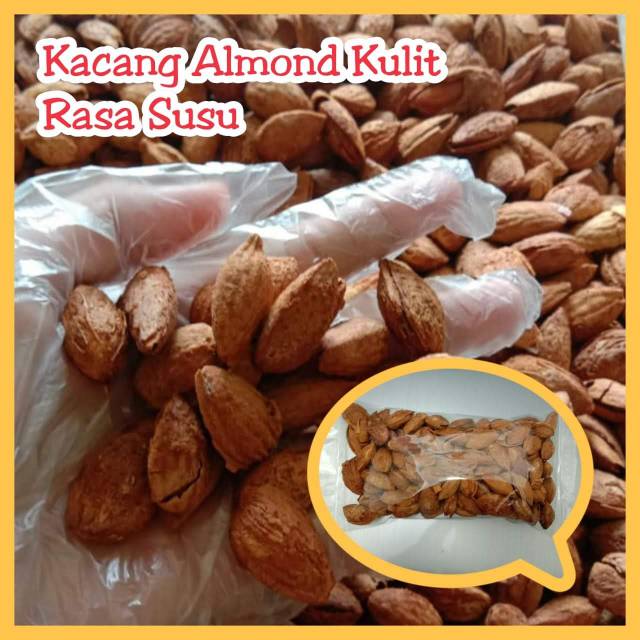 

Almond kulit panggang rasa susu