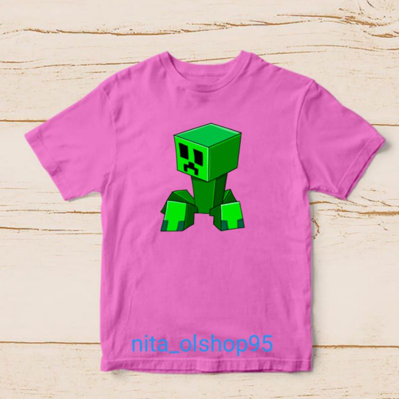 baju minicraft kaos Minecraft zombie