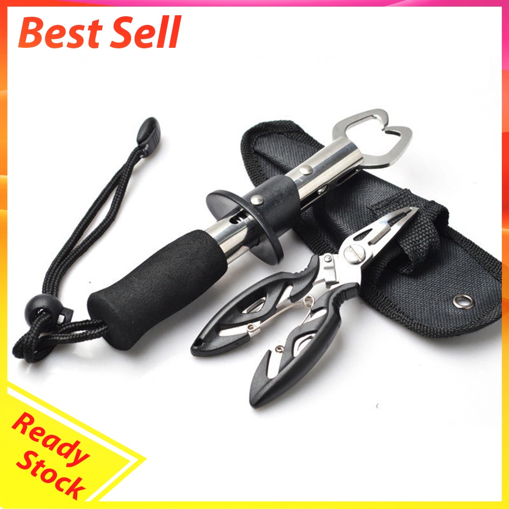 Stainless Steel Control Scissor Snip Fishing Grip Set Nipper Clamp Cutter