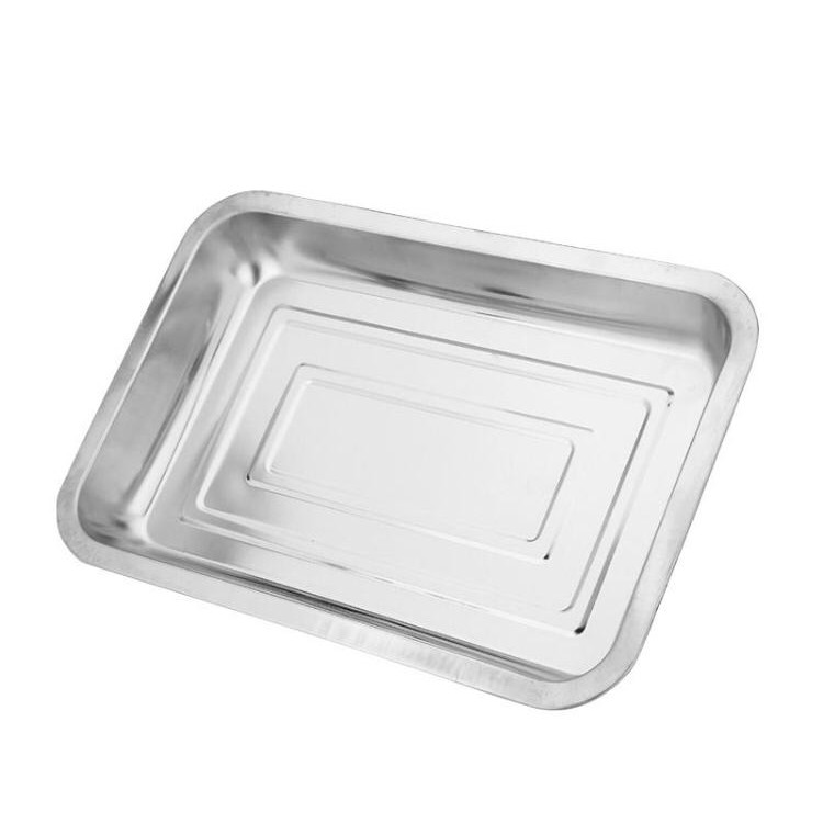 Promo!!!! 3 PCS Nampan Stainless Steel / Baki / Baking Tray Ukuran 27-20. 32-22, 36-27CM