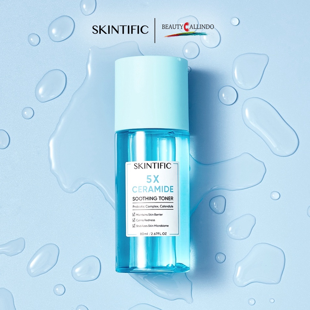 SKINTIFIC 5X Ceramide Soothing Toner Skin Barrier Repair Toner with Calendula for All Skin Types 80ml Toner Pelembab