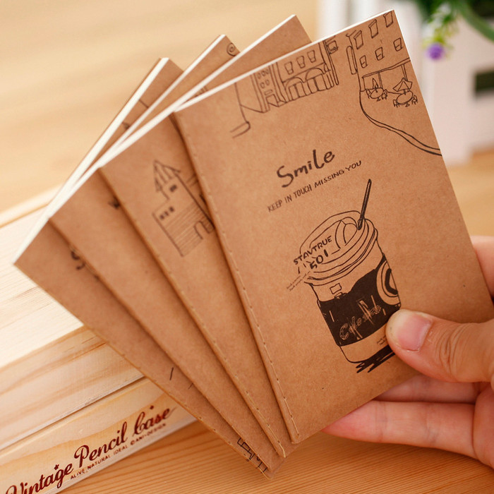 

Buku Notes / Catatan Kecil Sampul Paper Craft Gambar Retro