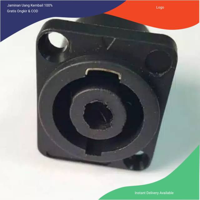

Soket spicon speacon hitam/biru