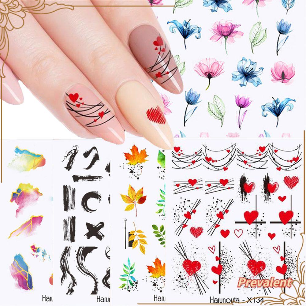 Stiker Kuku 3D Motif Geometris Untuk Manicure