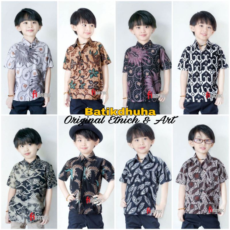 HEM BATIK ANAK COWOK TERBARU 3-10TH / BATIK FASHION ANAK KIDS