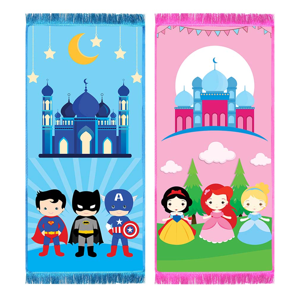 Custom Nama Sajadah Anak Karakter Kado Hadiah Ultah Souvenir Kelulusan Juara Naik Kelas Ulang Tahun Baby Shark-1