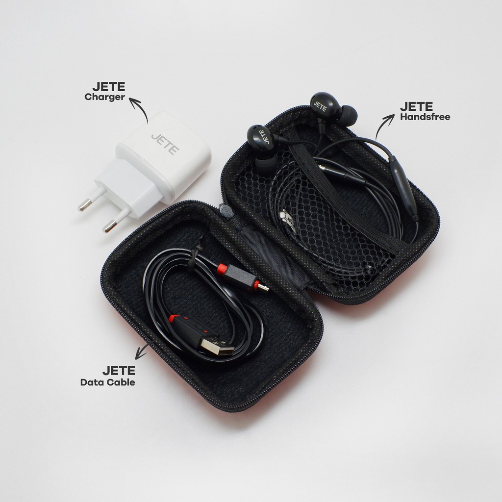 Pouch Headset I Earphone I Charger I Flashdisk Warna Merah Serbaguna