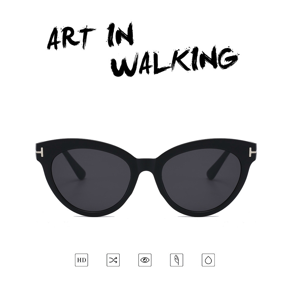 European and American retro trend ins men and women street shooting cat eye sunglasses