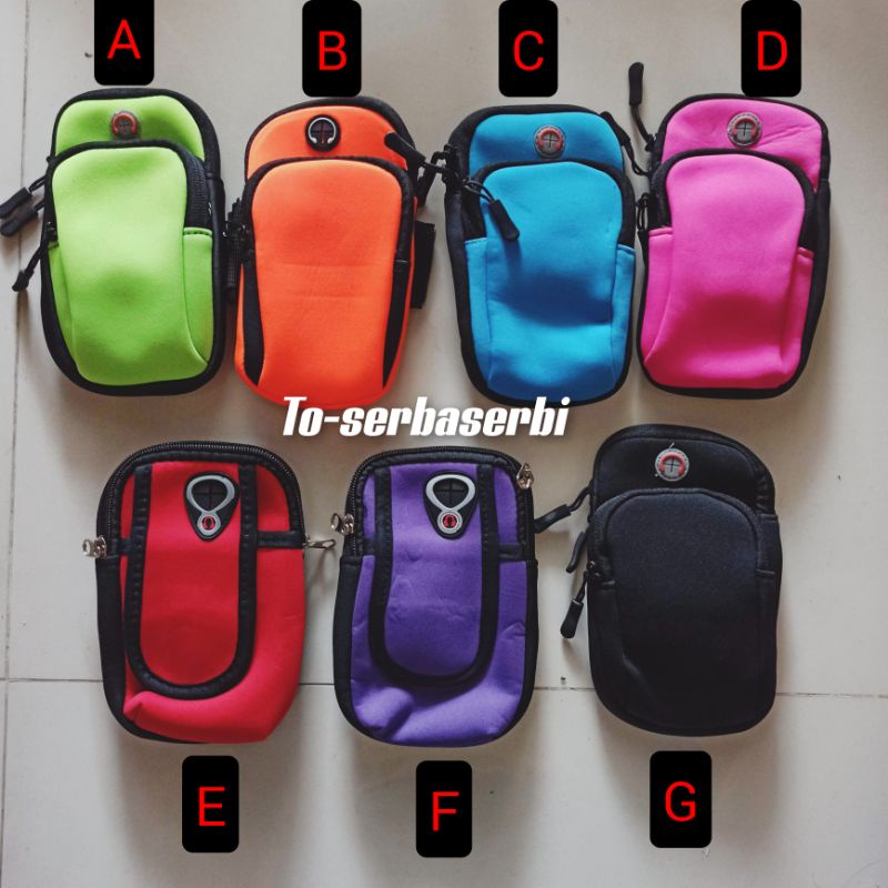 Tas hp olah raga lengan arm band tas tas tangan HP handphone running sepeda tas sepeda lengan lari