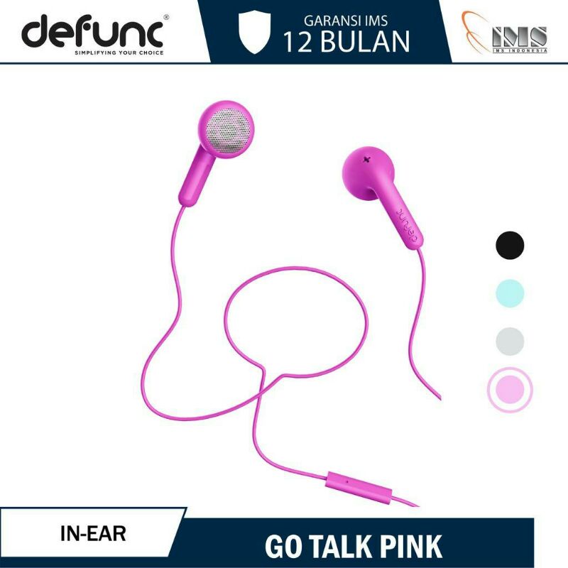 Headset Defunc Go Talk Cyan And Pink