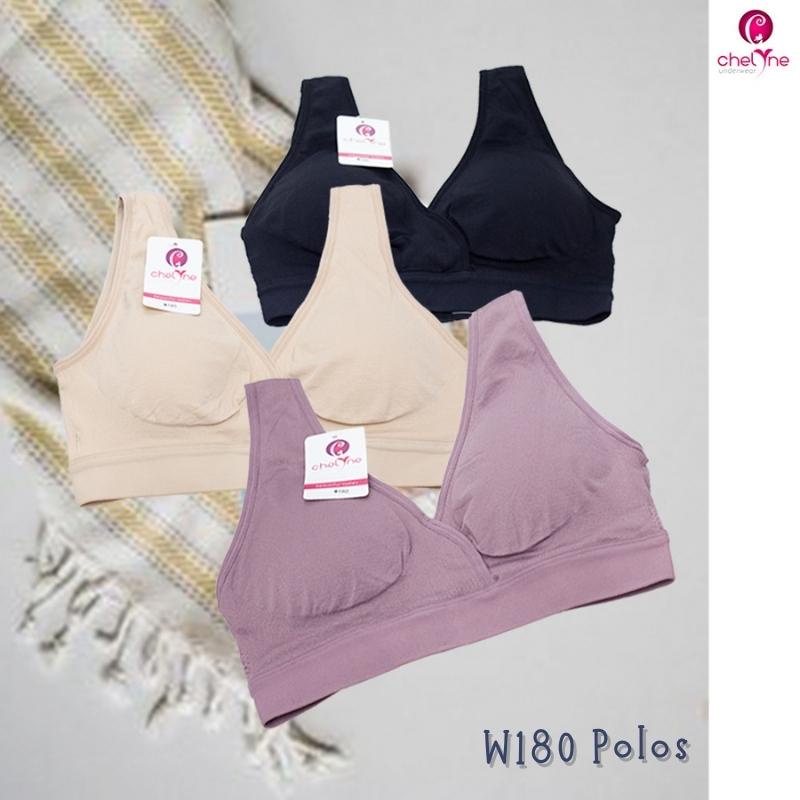 Chelyne BH Sport Miniset- W180 Polos / T3330 Renda Basic Sport Bra Seamless Rajut Premium Kait Belakang