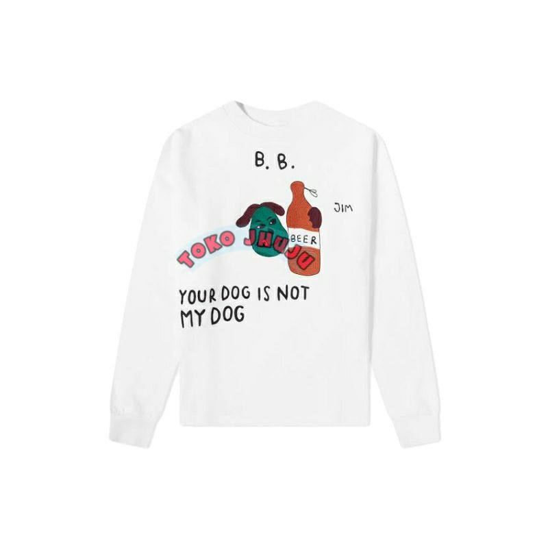 Basic Sweater BTS V Kim Taehyung Style YOU DOG IS NOT MY DOG Print DTF