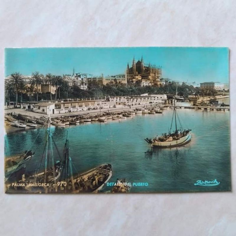 

Kartu Pos Kuno Jadul Lawas Palma Mallorca Detalle Del Puerto tahun 1950 an