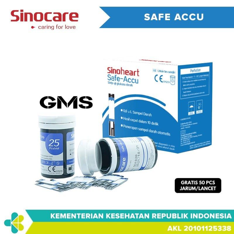 Sinocare Strip Gula Safe Accu isi 50 Strip