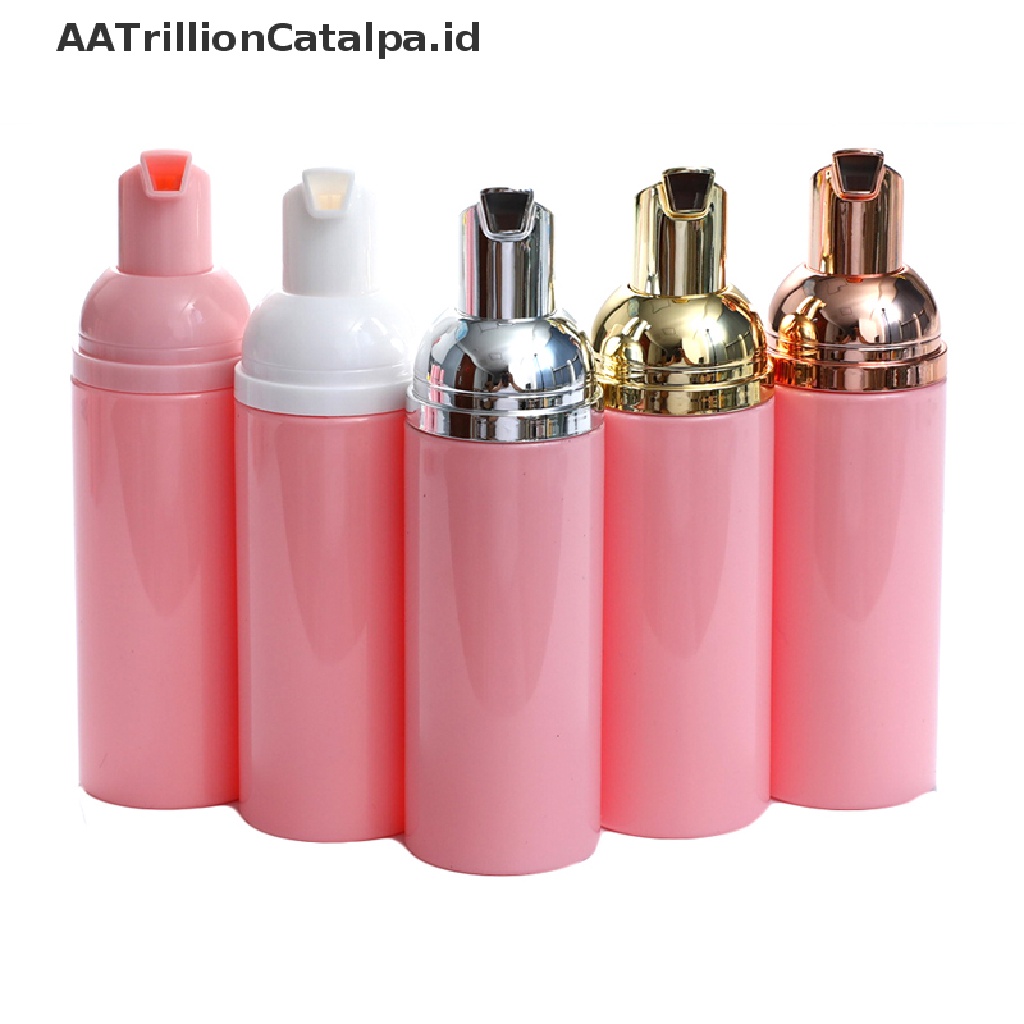 1 Pc Botol dispenser Sabun Cair lotion mousse 60Ml Warna pink Terang