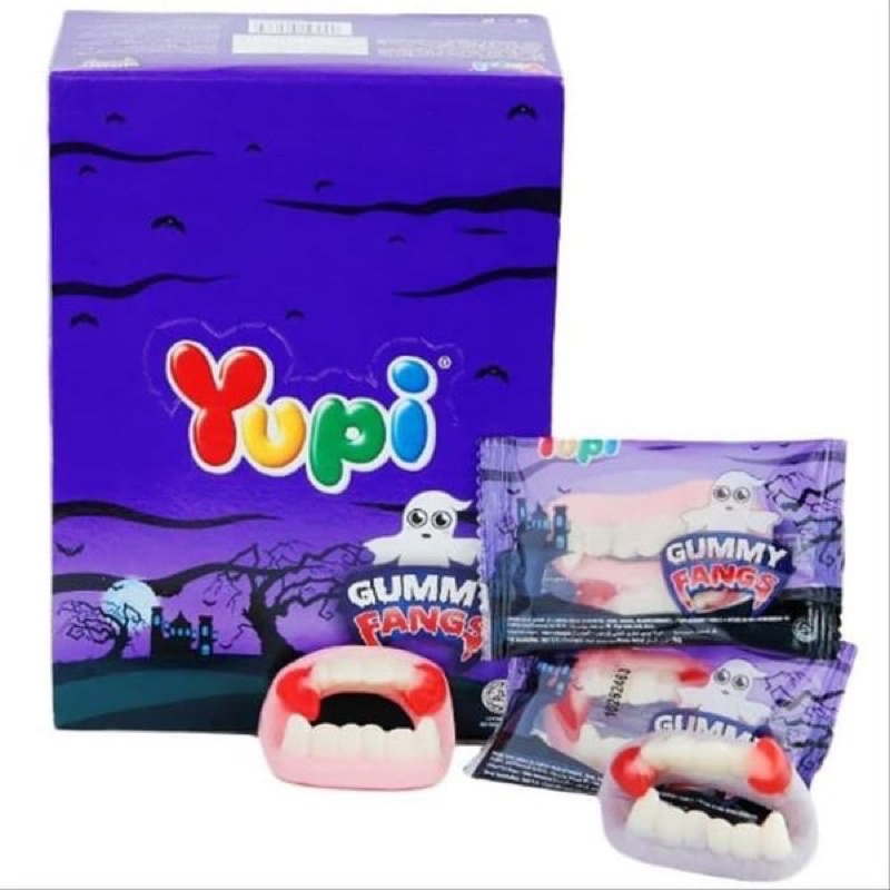 

YUPI GUMY FANGS// 168gx 24pcs/ 7g x 1pcs// ANEKA BARIAN RASA//YUPI