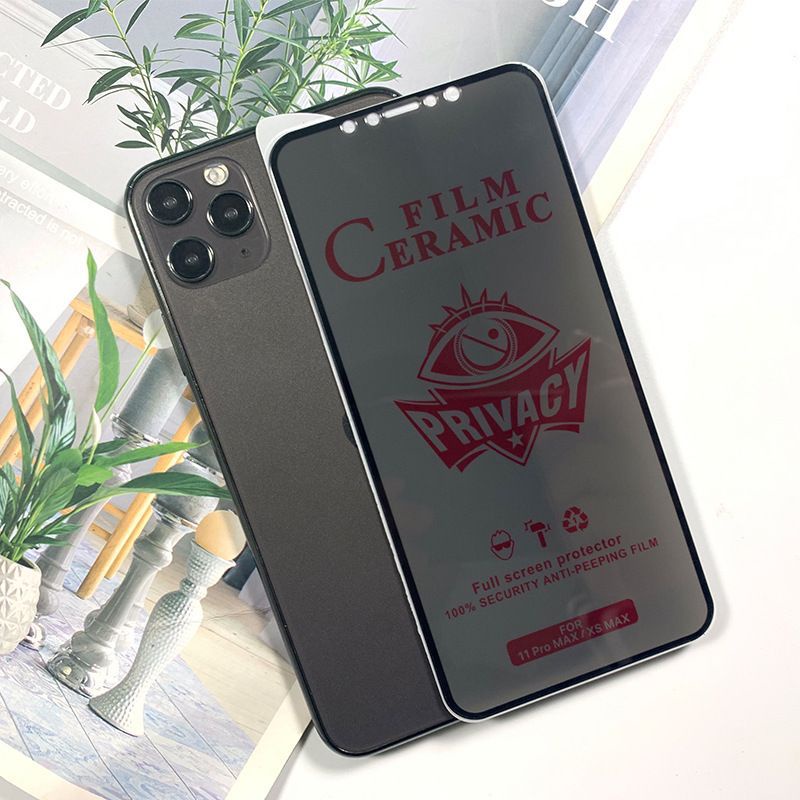 ANTIGORES FULL MATTE CERAMIC SPY IPHONE 6 6G 6S 7 7G 8 SE 2020 6+ 6S+ 7+ 8+ X XS XR XSMAX MAX 11 11PRO 11PRO MAX 12 12PRO PRO MAX TEMPERED GLASS MATTE FULL SPY BLACK