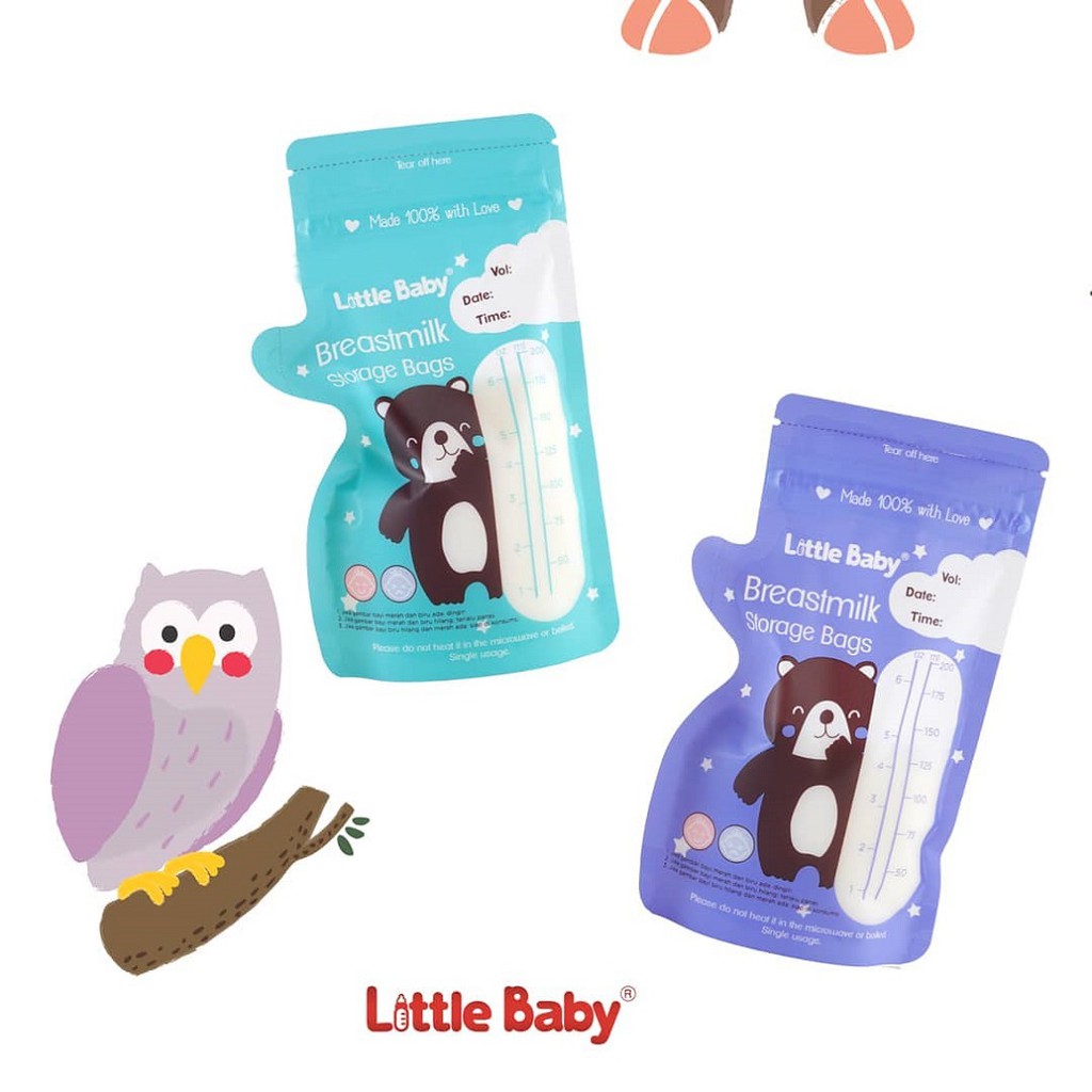 Little Baby Thums Style Breastmilk Storage Bags - Kantong Asi 200ml [30pcs]