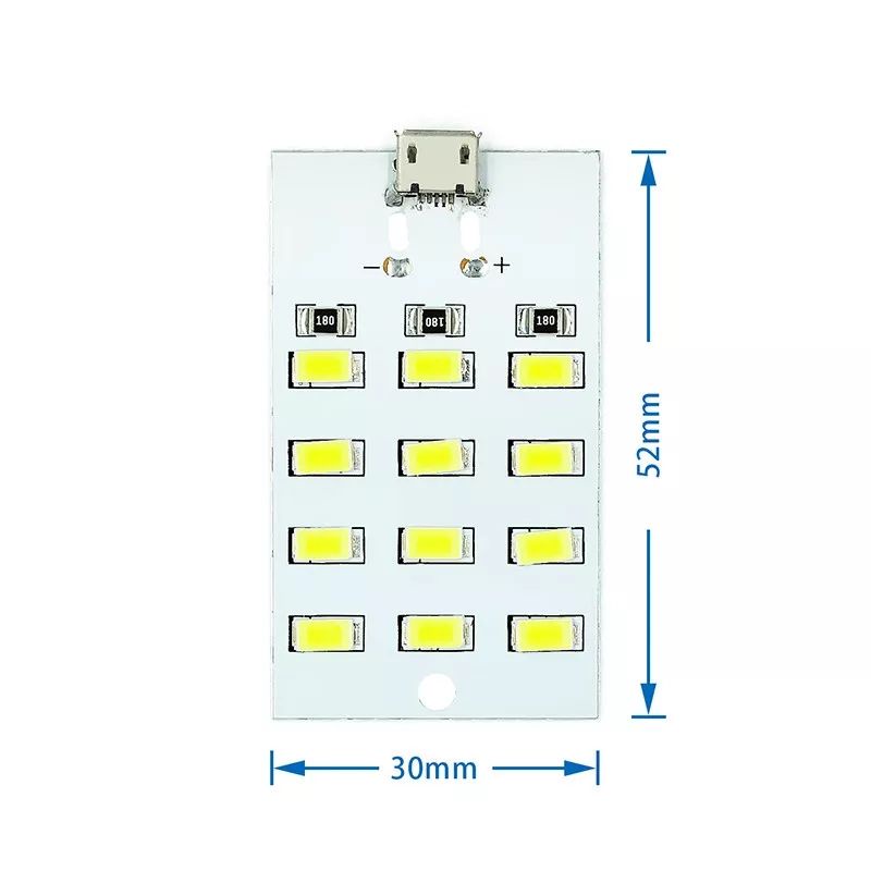 Lampu led micro usb 12 mata led lampu darurat/camping