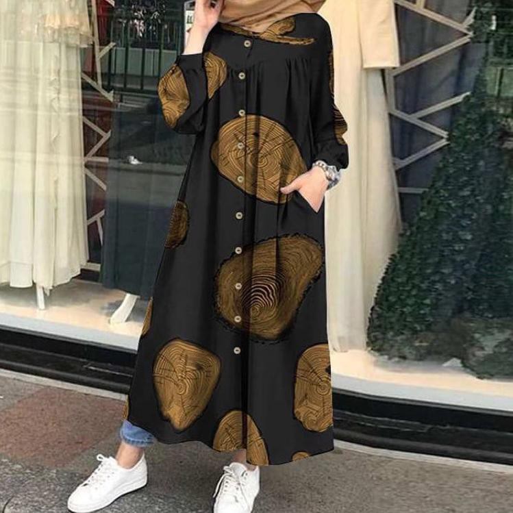 Paling Dicari.. GAMIS RAYON VISCOSE PREMIUM BUSUI JUMBO-ZANZEA DRESS MOTIF