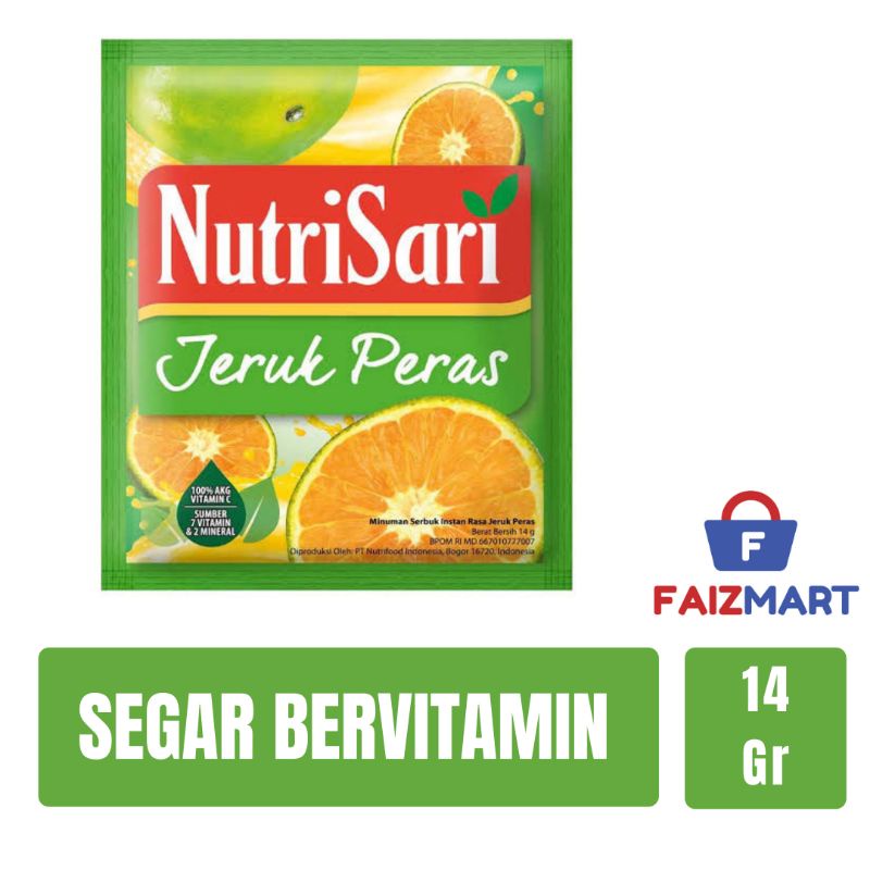 

Nutrisari jeruk peras 1renceng (10pcs) 14gr