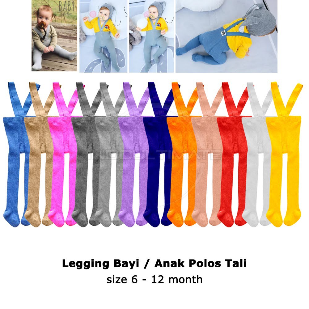 Celana Legging Suspender Celana Bayi Perempuan Laki Laki CLB-6003 Legging Bayi Kaki Tutup Leging