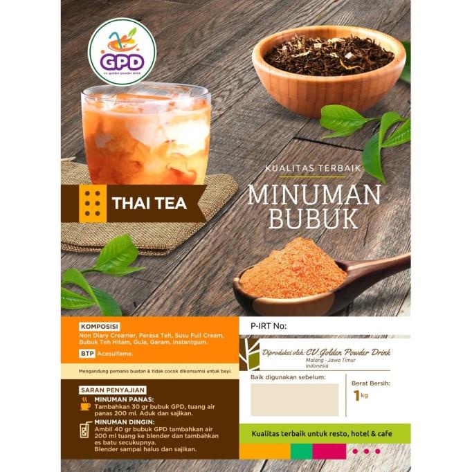 

[COD] Thai Tea Milkshake 1 Kg - Bubuk Minuman Premium [COD]