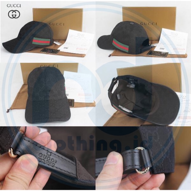 TOPI PRIA - HAT GUCCI CAP - BLACK