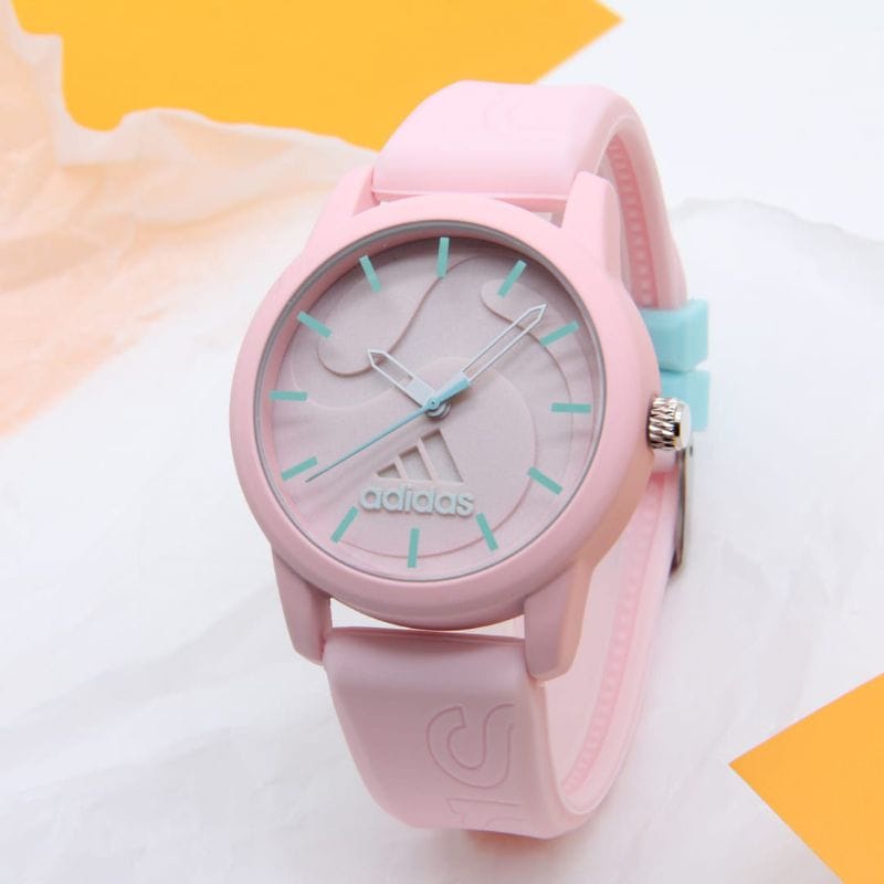 ADS Jam Tangan casual unisex pria wanita pusaran rubber/karet diameter 4cm