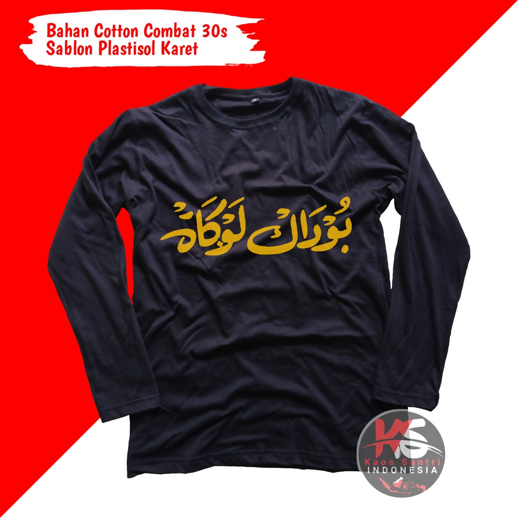 KAOS SANTRI // KAOS SANTRI SALAFI // KAOS DAKWAH // KAOS MUSLIM // KAOS DISTRO // KODE L-L3 LENGAN PANJANG