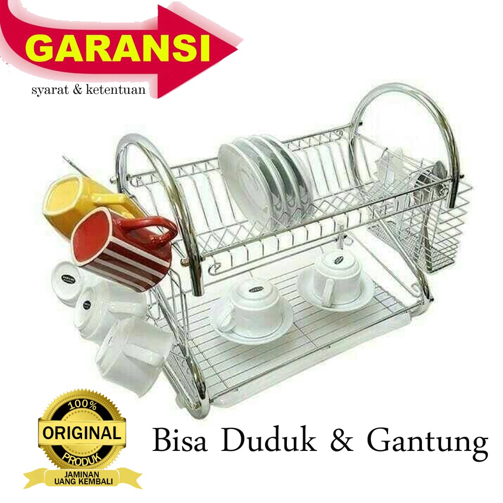  RAK  PIRING  GANTUNG  DAN DUDUK STAINLESS STELL PREMIUM QUALITY 