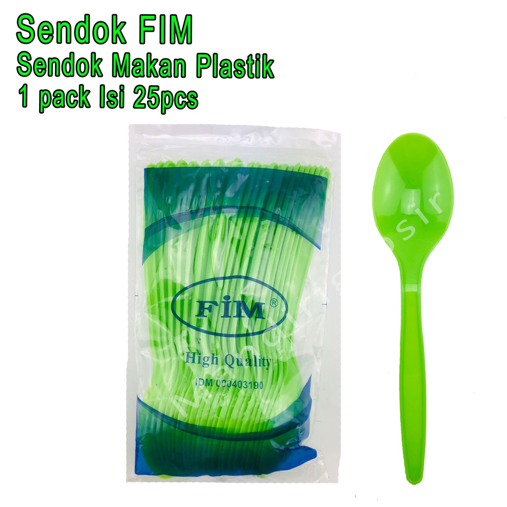 Sendok Plastik Warna *Sendok FIM * Sendok Makan * 1pack Isi 25pcs