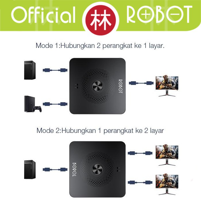 Robot HM103 HDMI Switch &amp; Splitter 2in 1out / 1in 2out Bi-direction 4K