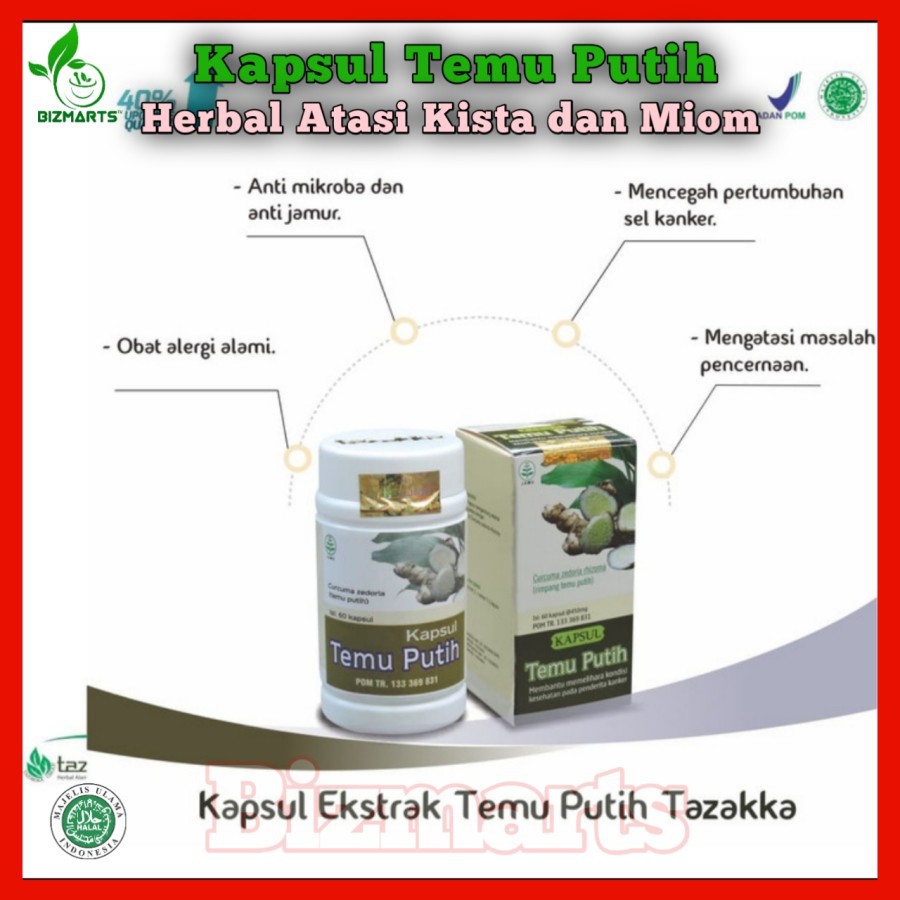 

obat pembersih dan penguat sesudah melahirkanKapsul Temuputih Tazakka Obat Jamu Herbal