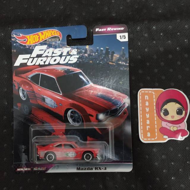 Hotwheels Fast and Furious Mazda RX3 - BAN KARET - PREMIUM