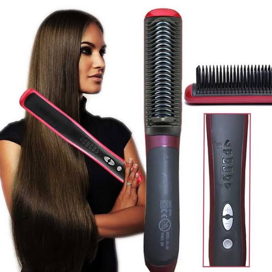 Sisir Pelurus Rambut | Catokan Asl 908 Fast Hair Straightener Comb Brush Eletric Hair Premium