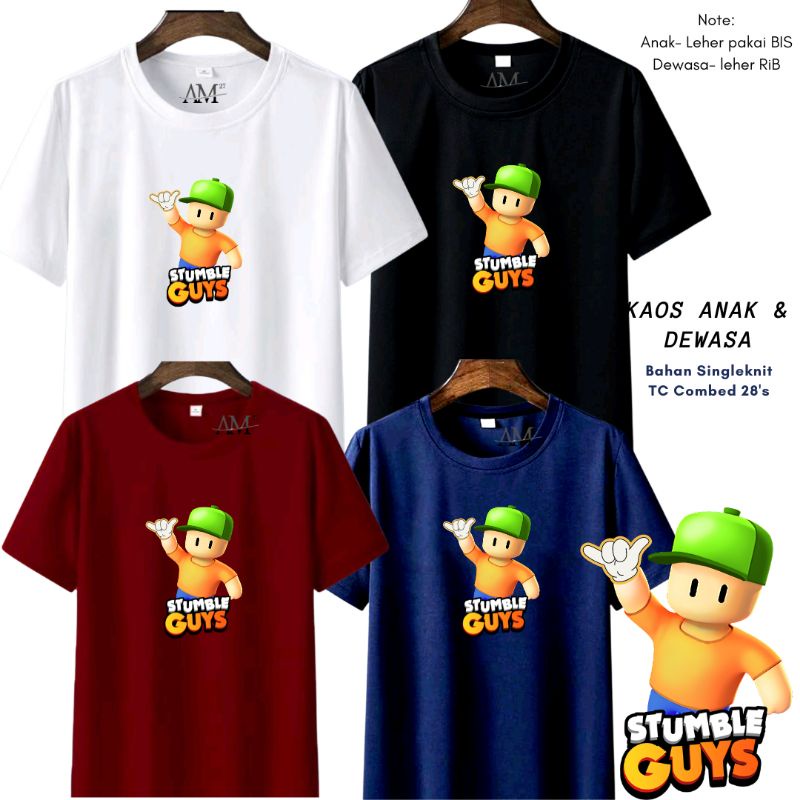 KAOS ANAK COWOK 3-12 Tahun - Remaja - Dewasa - JUMBO STUMBLE GUYS