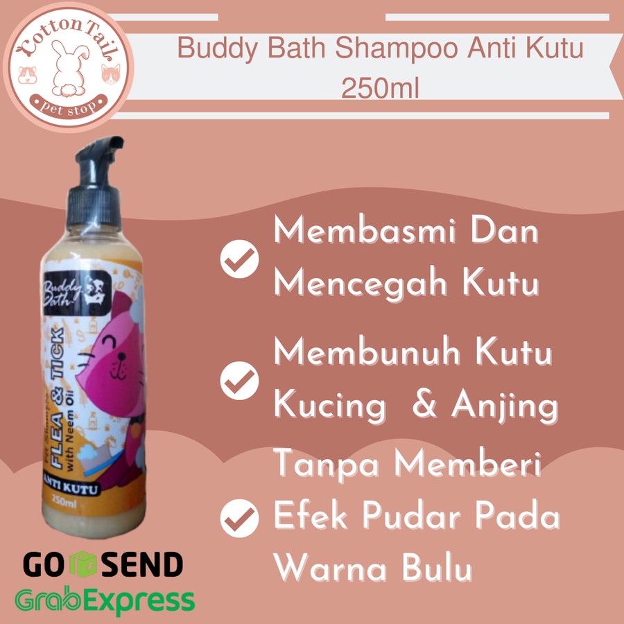 Buddy Bath Shampoo Kutu Kucing &amp; Anjing 250 ml