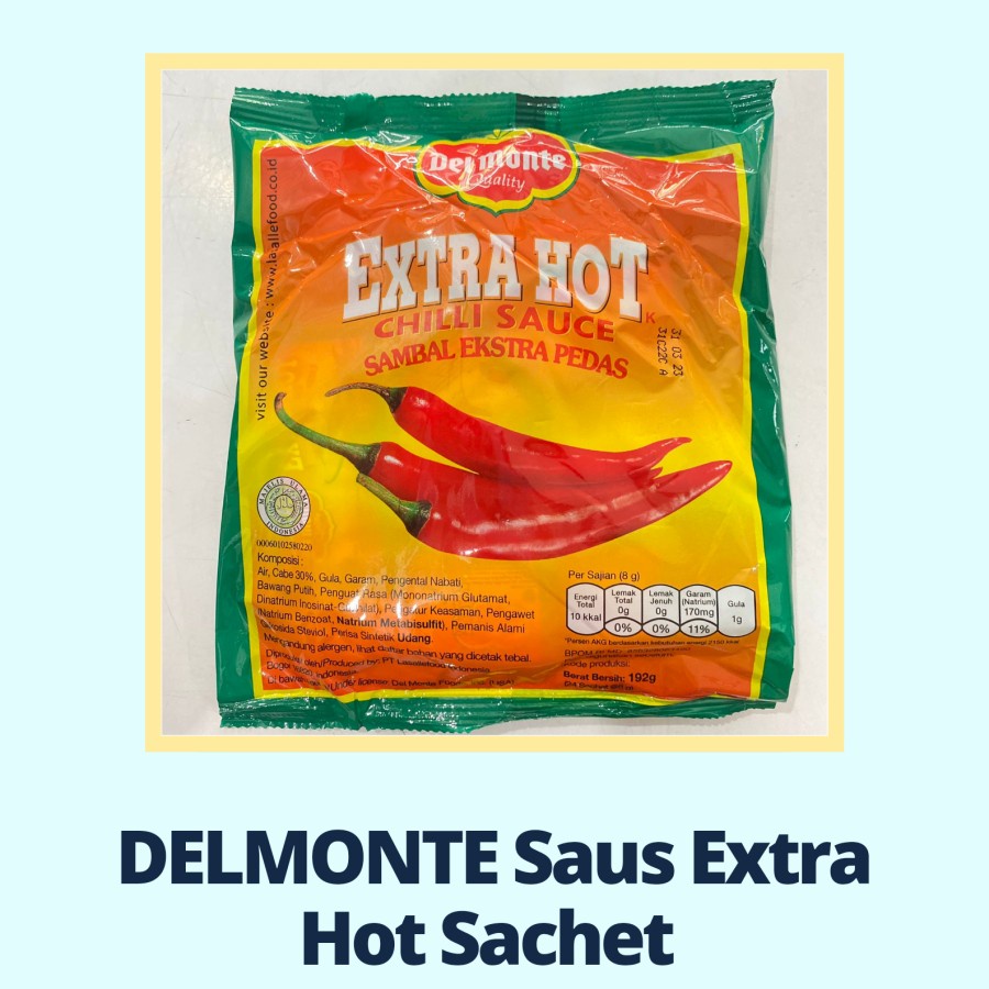 DELMONTE Sauce Extra Hot Sachet (ISI 24 x @8gr)