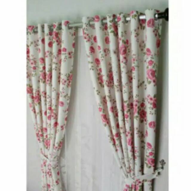  Gorden  minimalis  BLACKOUT Shabby chic Rose vanda Shopee 