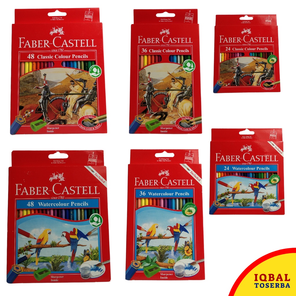 

FABER CASTELL PENSIL WARNA/FABEL CASTELL CLASSIC/FABER CASTELL WATERCOLOUR/12WARNA/24WARNA/36WARNA/48WARNA/ATK