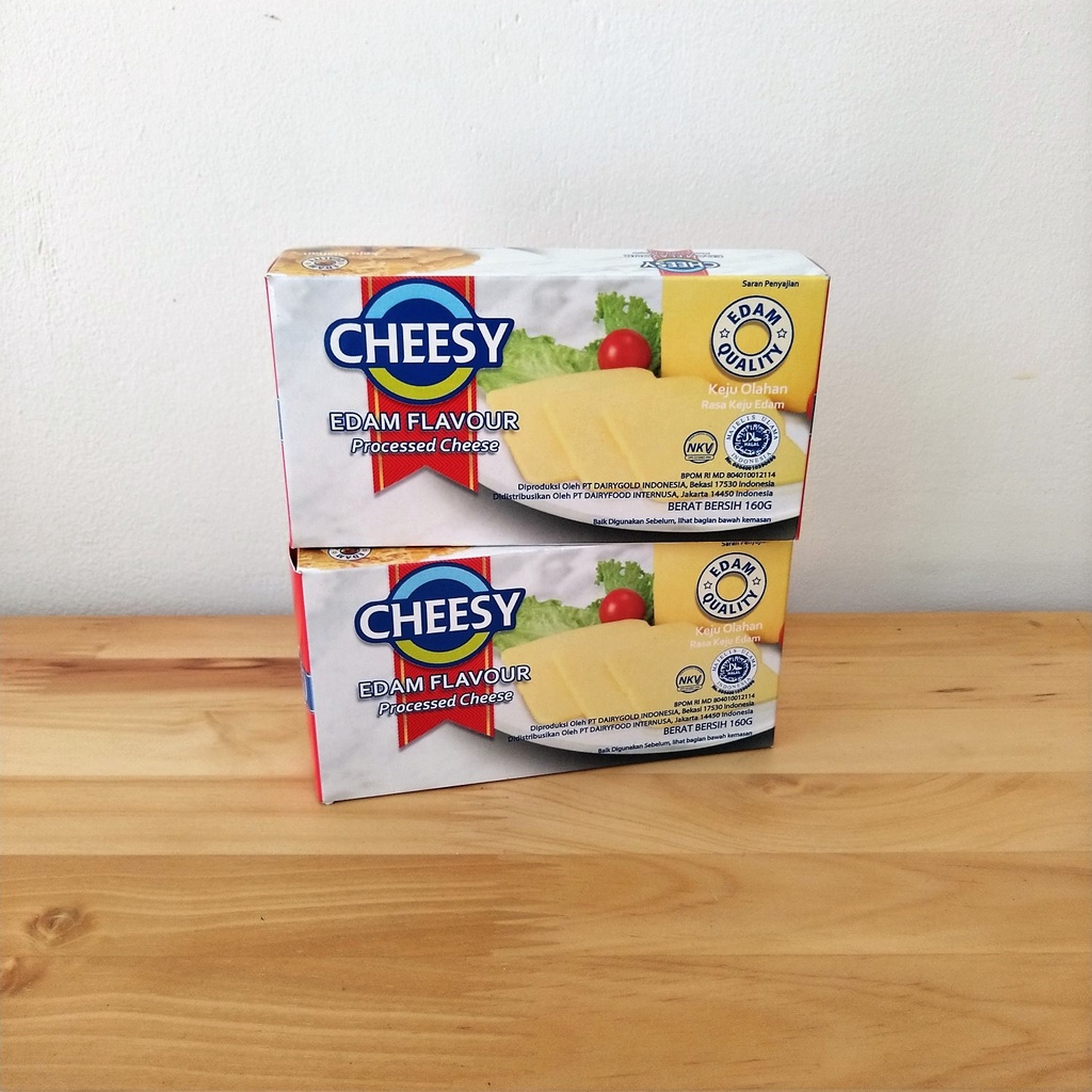 

Cheesy Processed Cheese Edam Flavour / Keju Cheddar Rasa Edam 160gr