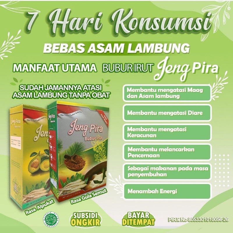 

Bubur Irut Jeng Pira - Herbal Asam lambung/magh Gerd & Anxiety - Sereal Umbi Pati Irut,Garut, erot