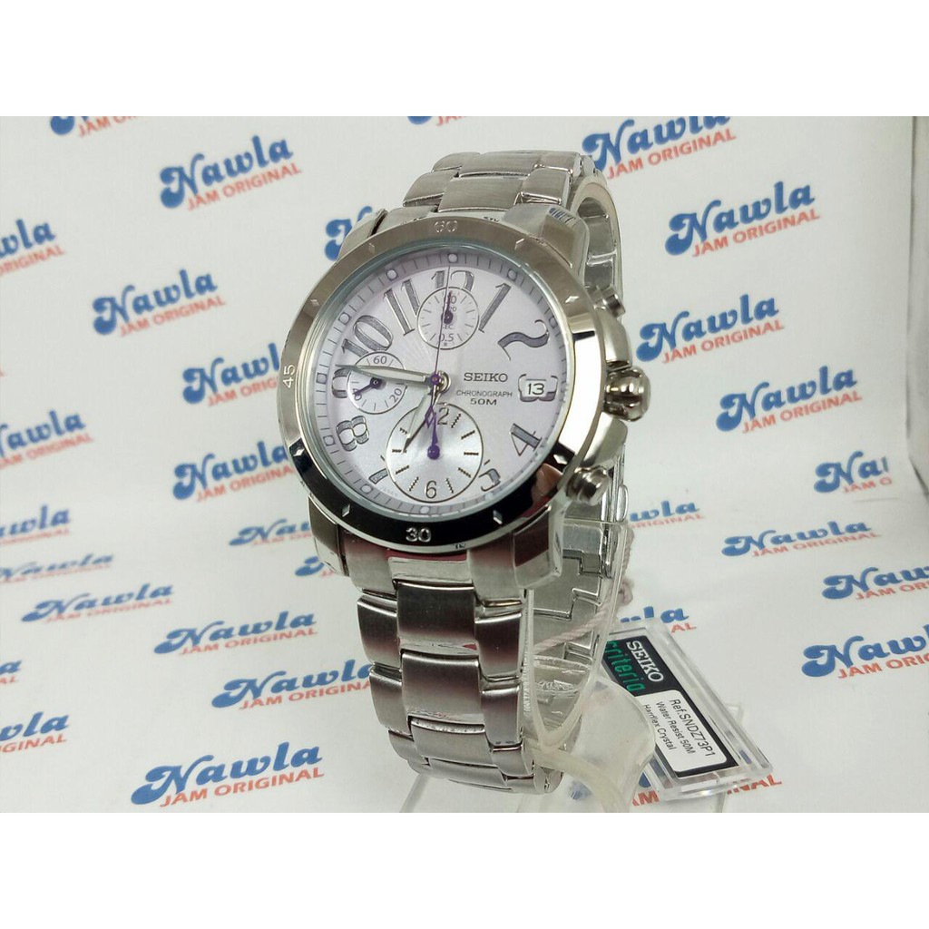 Seiko Ladies SNDZ73P1 Chrono Pearl Dial - Jam Tangan Wanita SNDZ73